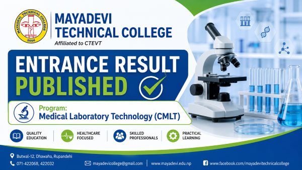 Entrance Result Published